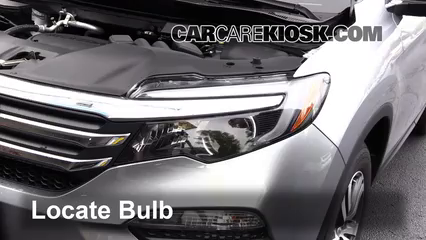2016 Honda Pilot EX 3.5L V6 Lights Highbeam (replace bulb)